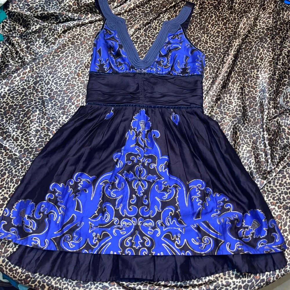 Free People Victorious Twee Retro Mini Dress